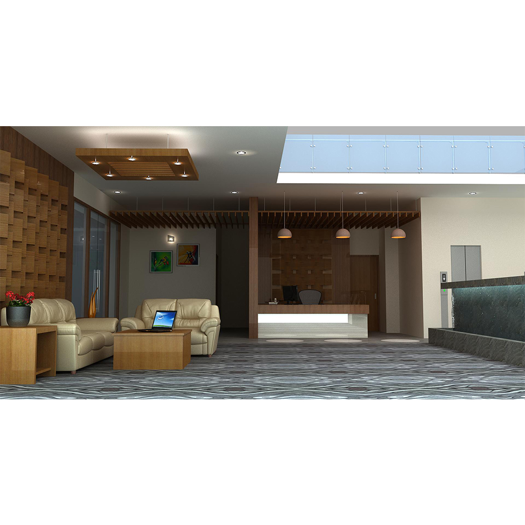 Business Hotel Pathankot_0007_reception - hospitality architecture by ANA Design Studio Pvt. Ltd.