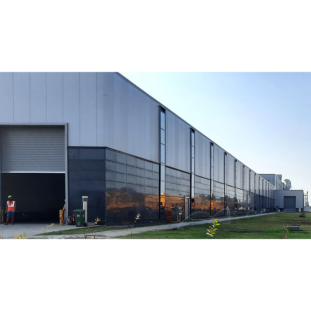 new plasser india industry phase 1 exterior façade by ANA Design Studio Pvt. Ltd.
