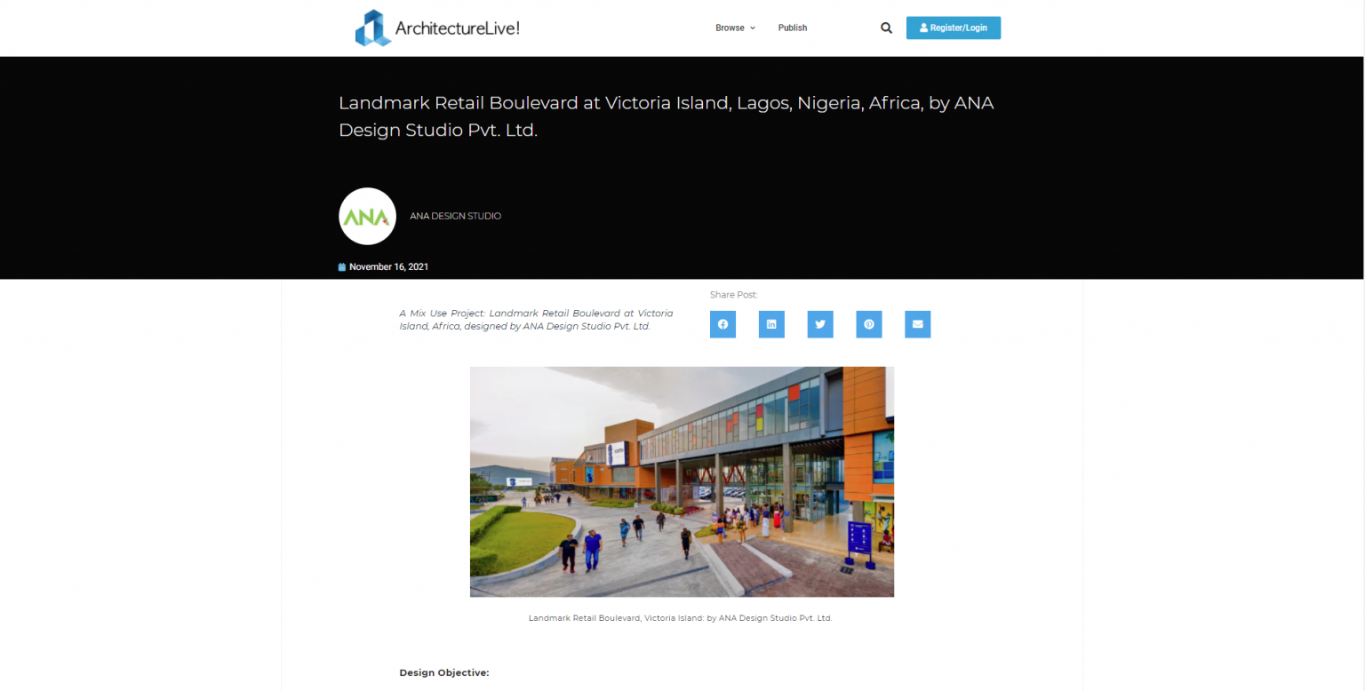 Landmark Retail Boulevard featured on ArchitectureLive